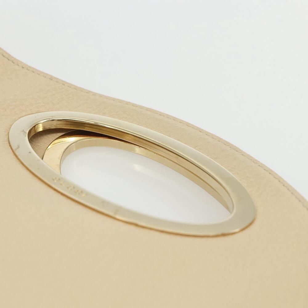 GUCCI Hand Bag Leather Beige Gold 000 1013 0556 Auth 151437 - Picture 8 of 16
